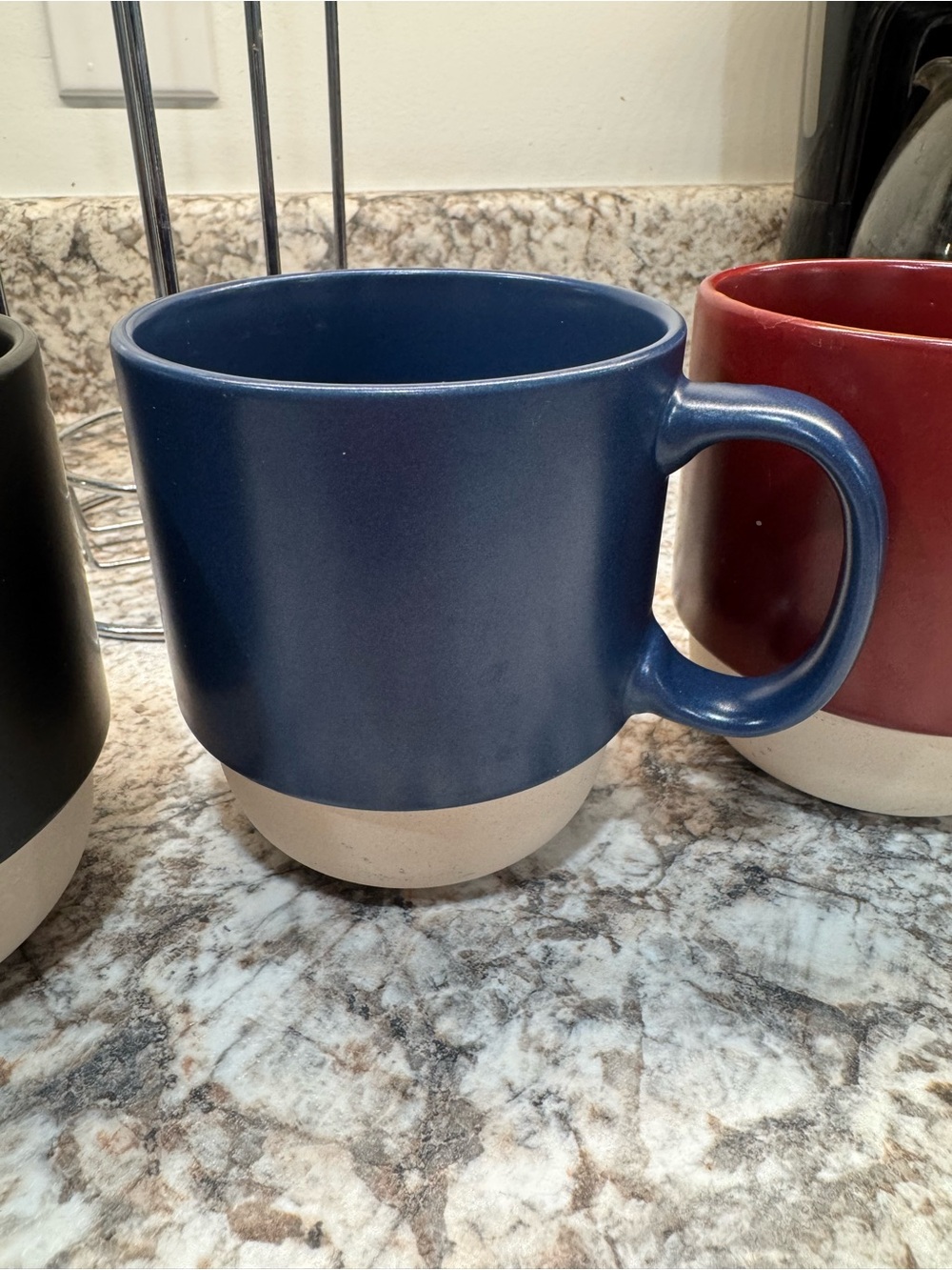 Over & Back Stackable Ceramic Mug Set with Metal Stand - 5pc - Picture 8 of 9